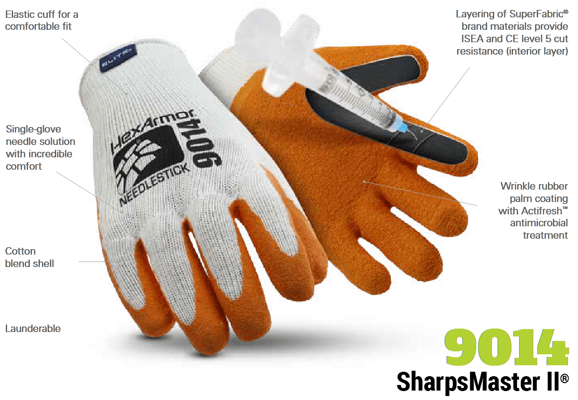 Northrock Safety / HexArmor SharpsMaster II 9014 Gloves, Needlestick